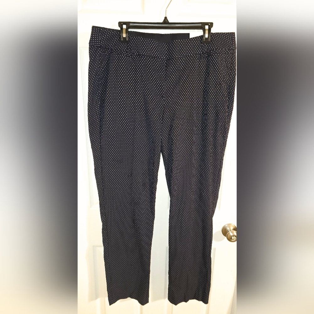 Plus Size Lane Bryant Straight Leg Polka Dot Pants